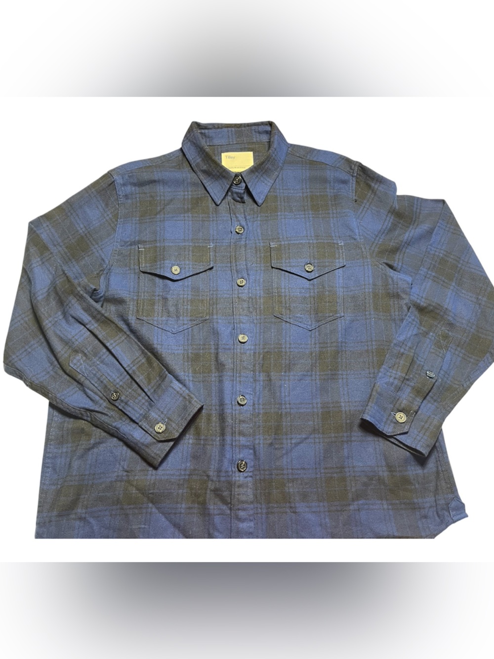 Tilley | Blue and Black Plaid Flannel Shirt